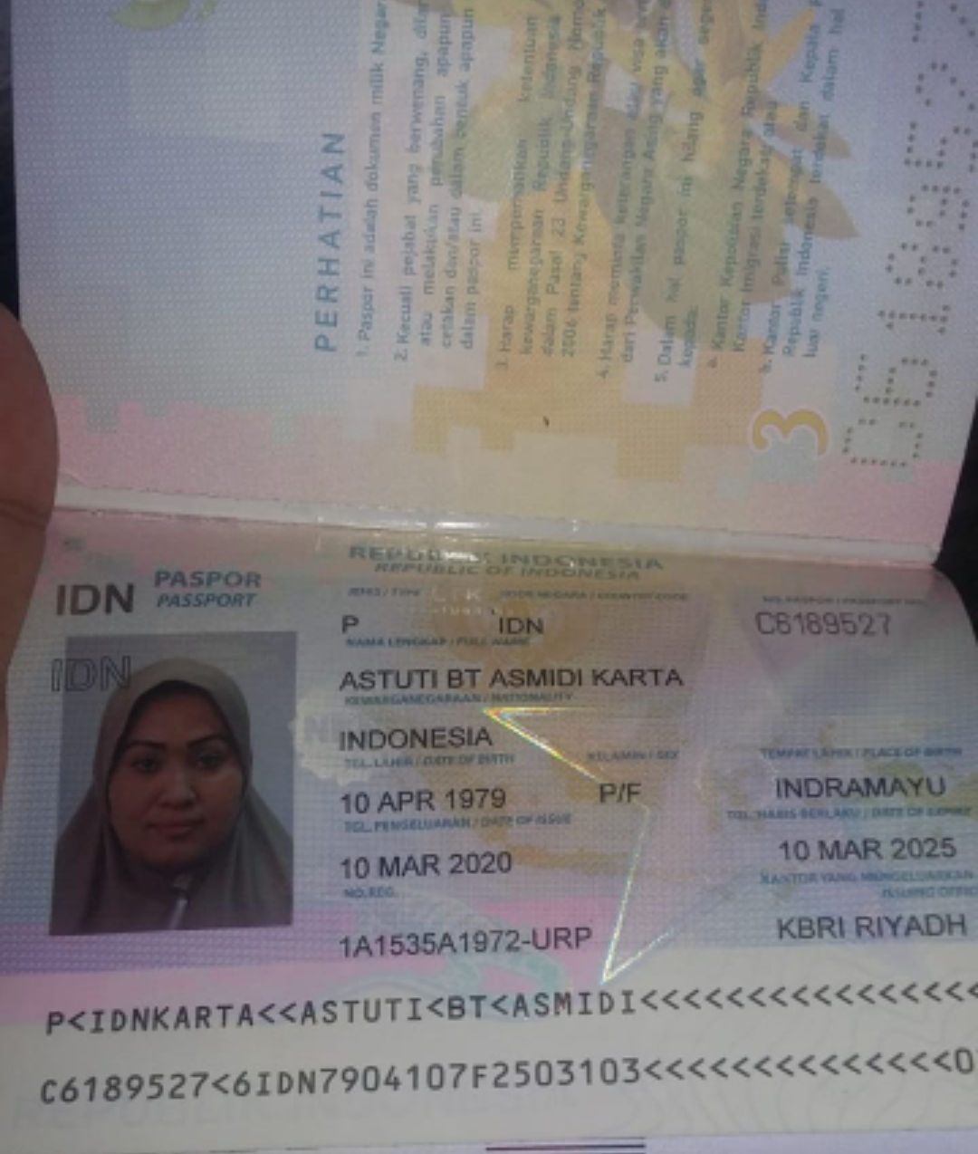 Korban TPPO, Astuti Warga Gg 5 Lor Karangampel Lor, No KTP; 3212105006850023